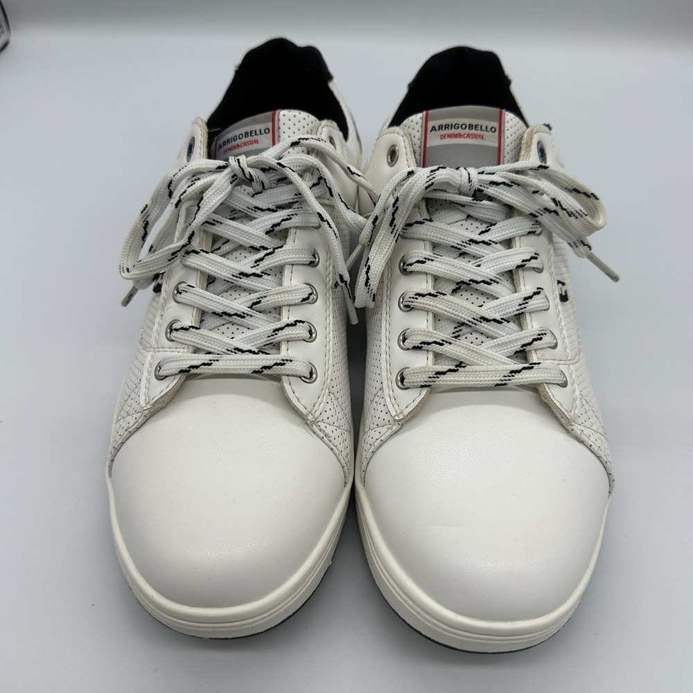 Arrigo Bello Shoes Mens Size 10 White Casual Lace Up Low Top Sneakers A0174-18